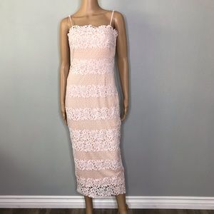 Floral lace midi dress
